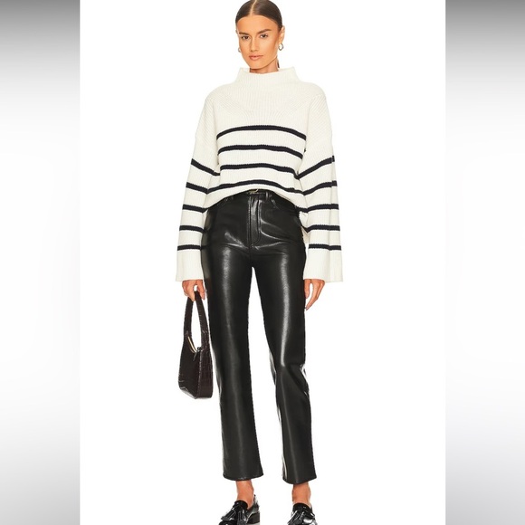 AGolde Recycled Leather Fitted 90’s in Detox Size 28 NWT - Picture 1 of 15